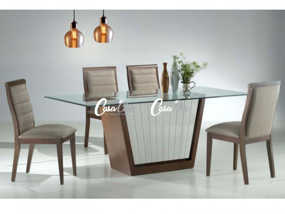 Conjunto Mesa de Jantar King Verona com 06 Cadeiras 1.80 x 0.90 Retangular